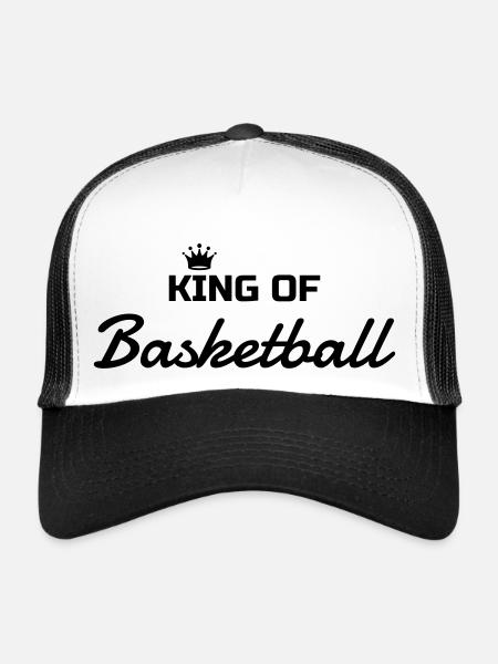 Basketball - Basket ball - Basket-ball - Baskette - Casquette trucker  - blanc/noir - Devant
