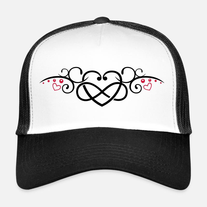Herz mit Unendlichkeitschleife, infinity Trucker Cap