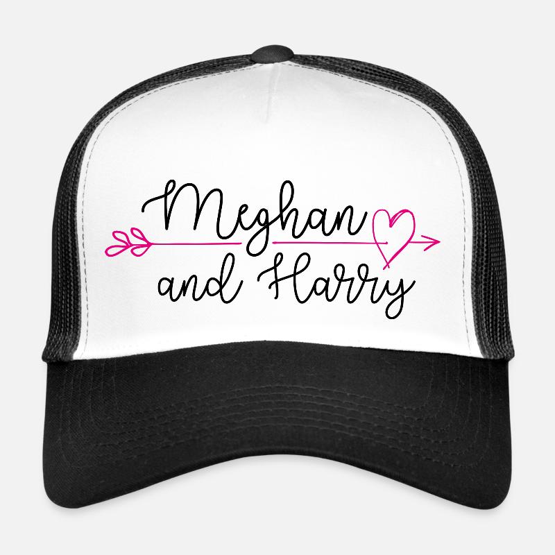 HT Royal Wedding Meghan Harry Arrow - Trucker Cap - Weiß/Schwarz