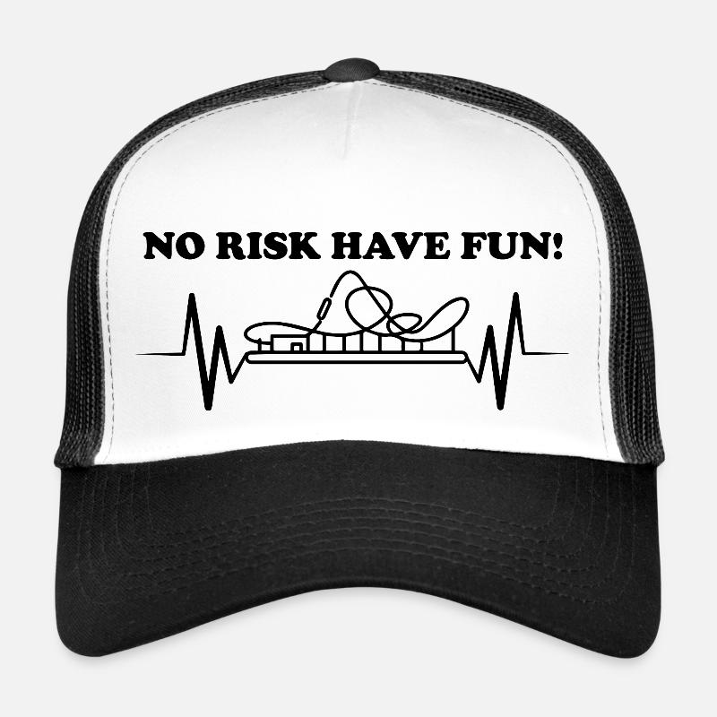 Rollercoaster montagnes russes - Casquette trucker  - blanc/noir