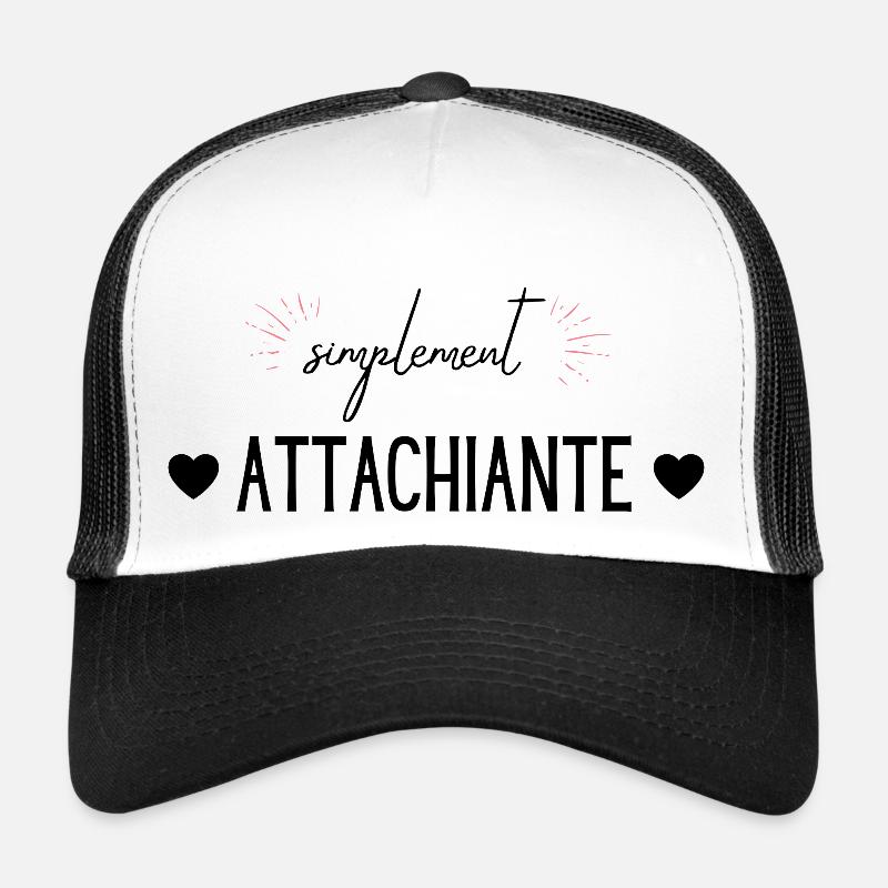 simplement attachiant - Casquette trucker  - blanc/noir