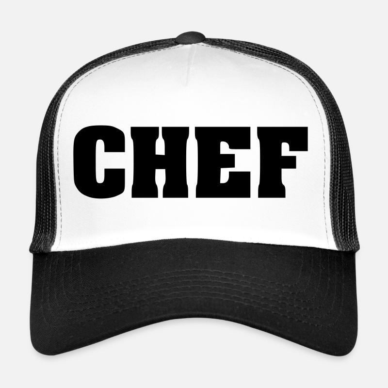 Chef Lettering, Boss, Leader, Capo - Trucker Cap - white/black