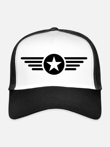 Je suis une star avec des ailes - Casquette trucker  - blanc/noir - Devant