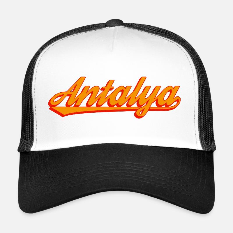 Antalya Sunset Script Trucker Cap