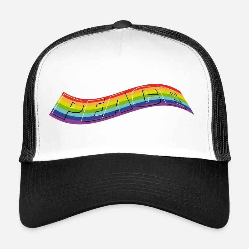 Revendication de PEACE dans Rainbow Casquette trucker 