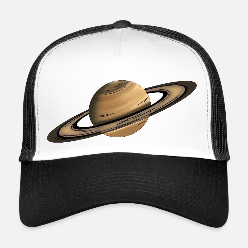 Saturn Planet Ringe Trucker Cap