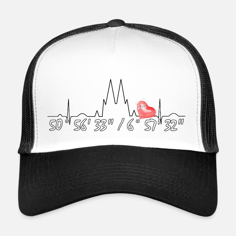 Köln 1 - Trucker Cap - Weiß/Schwarz