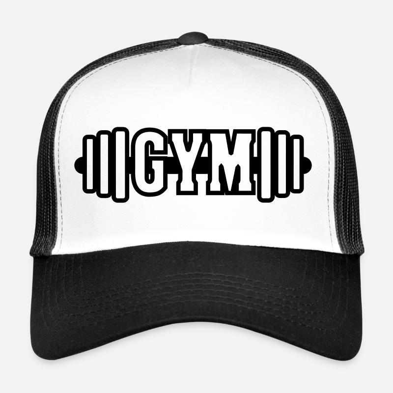 Gym Gym Emblem - Trucker Cap - Weiß/Schwarz