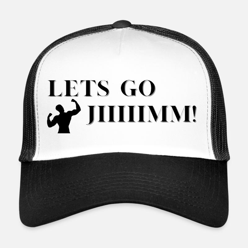 Lets Go Gym - Trucker Cap - Weiß/Schwarz