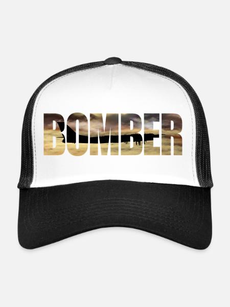 Bomber Tu-95 - Trucker Cap - Weiß/Schwarz - Vorne