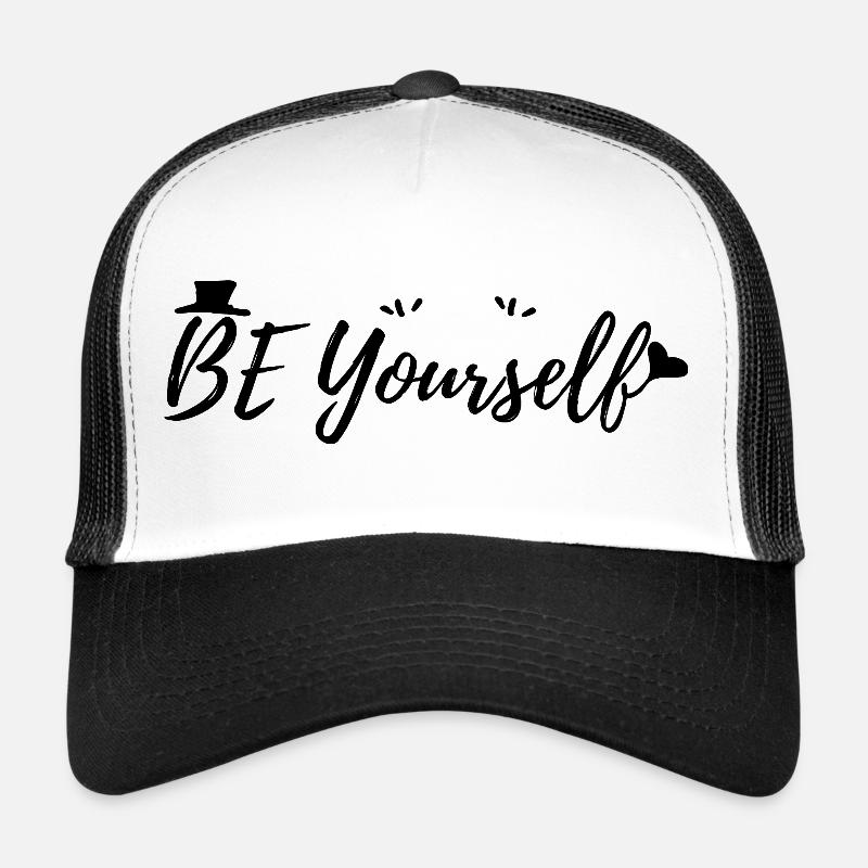 Sei du selbst - Trucker Cap - Weiß/Schwarz