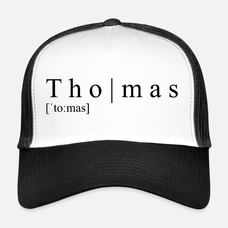 Thomas Definition Typografie - Trucker Cap - Weiß/Schwarz