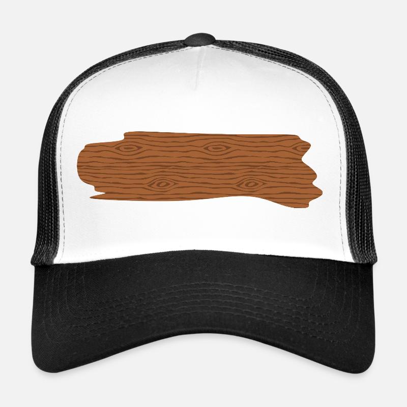 Conception de t-shirt rustique à motif de grain de bois Casquette trucker 
