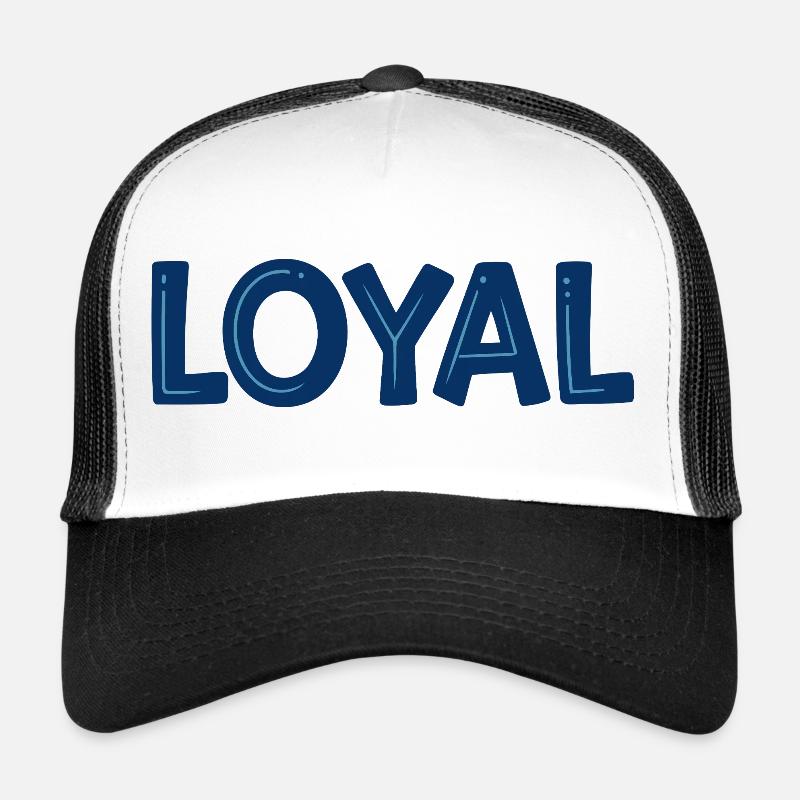 Loyal Blue Bold Typo Trucker Cap