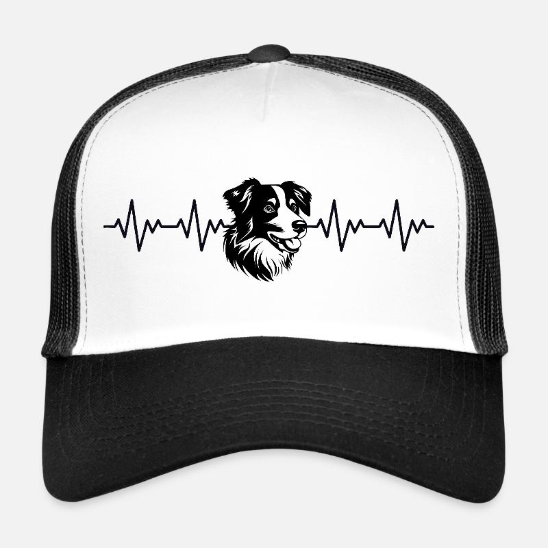 Border Collie EKG Herzschlag Trucker Cap