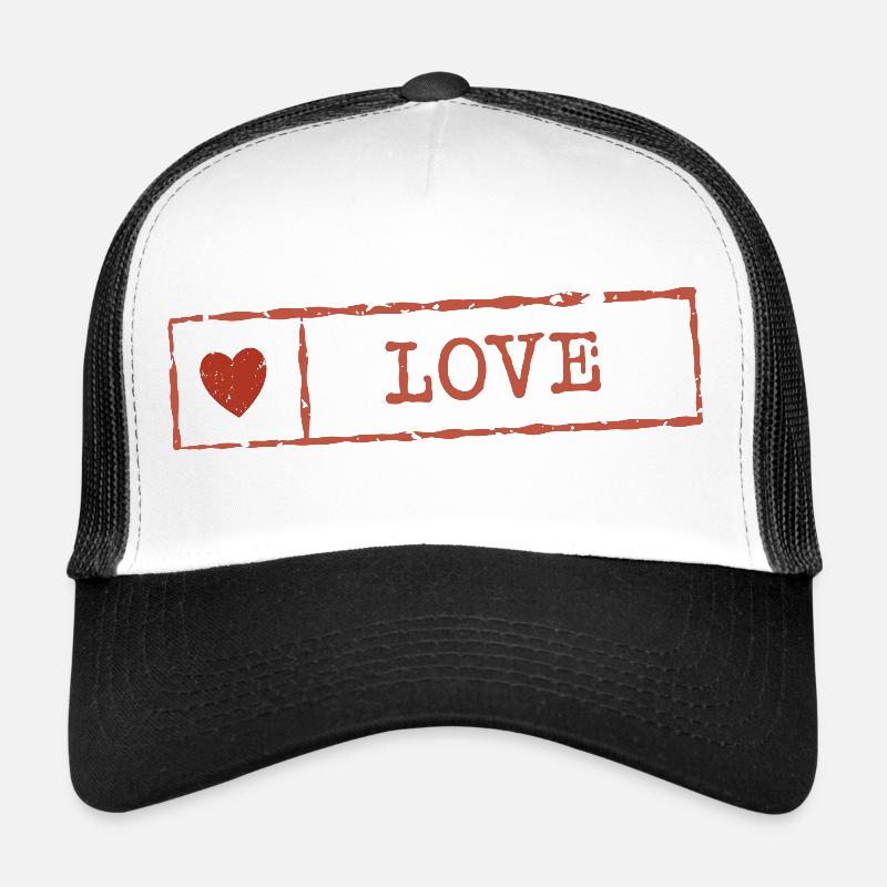 Timbre d’amour au cœur rustique Casquette trucker 
