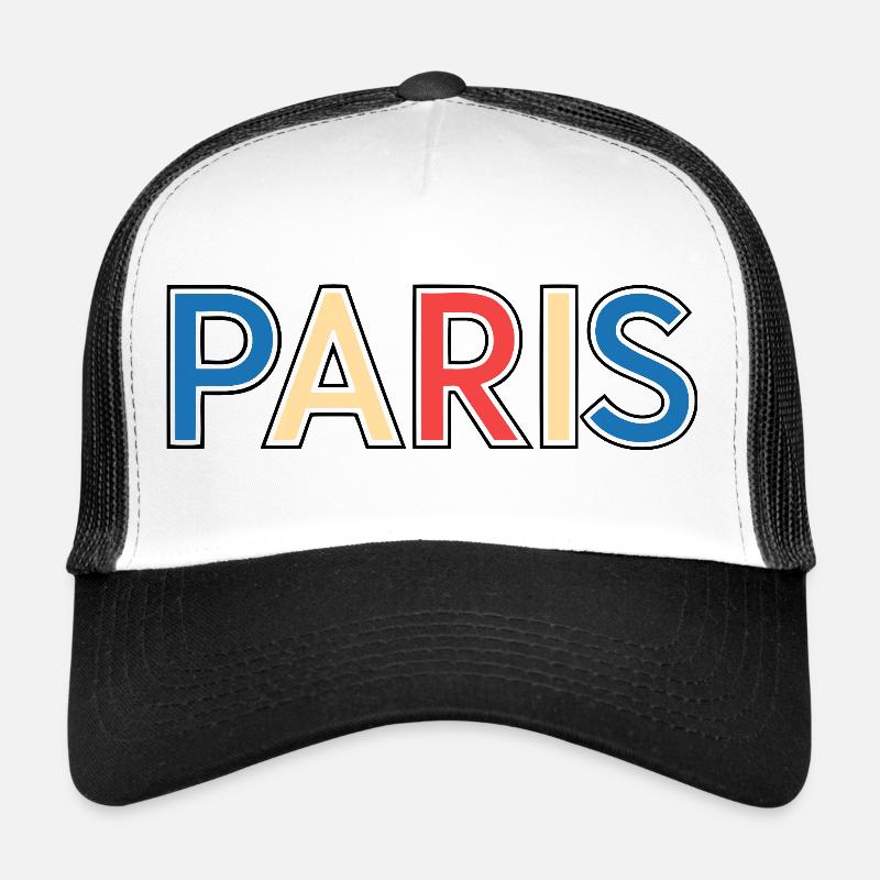 Paris rétro multicolore Casquette trucker 