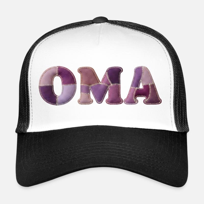 Idée cadeau pour design de tissu patchwork OMA Casquette trucker 