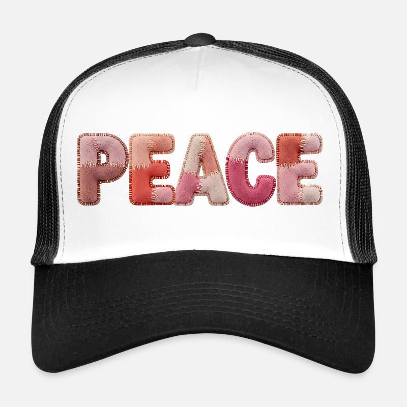 Peace Patchwork Design Shirt for Hippies Trucker Cap