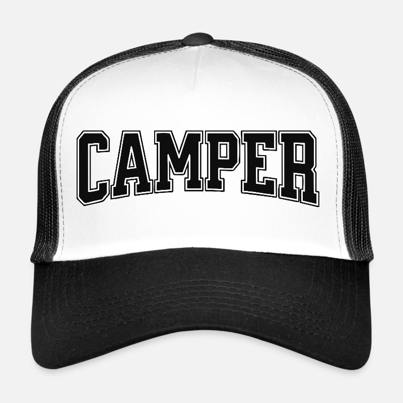 Lettrage campeur avec contours contrastés Casquette trucker 