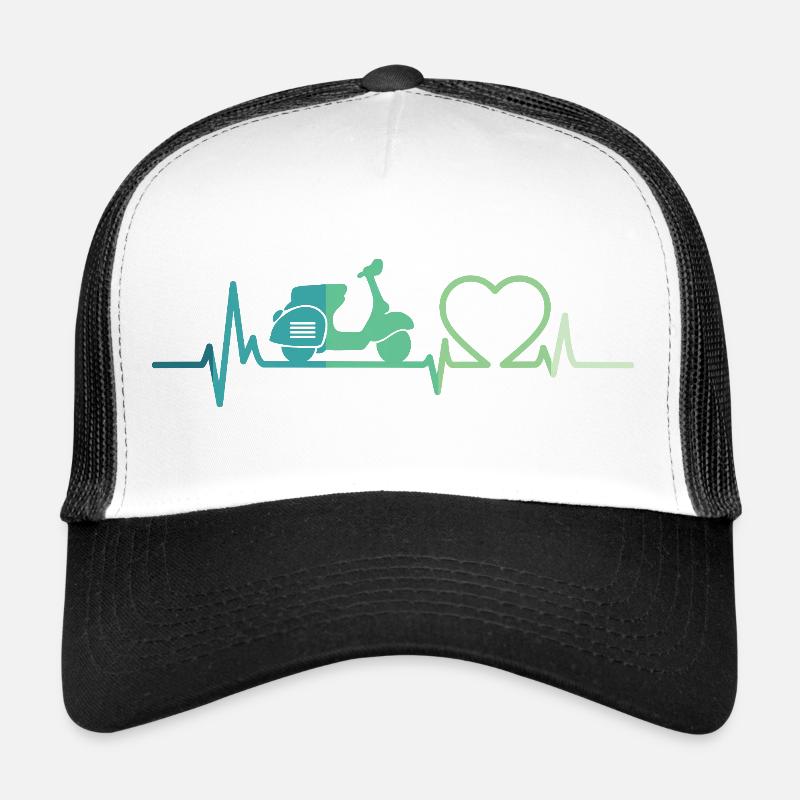 Heartbeat Roller Motor Roller Trucker Cap