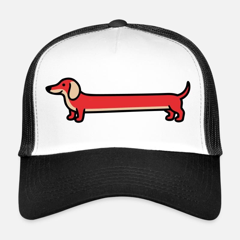 Dackel Teckel Hund Flat Design Trucker Cap