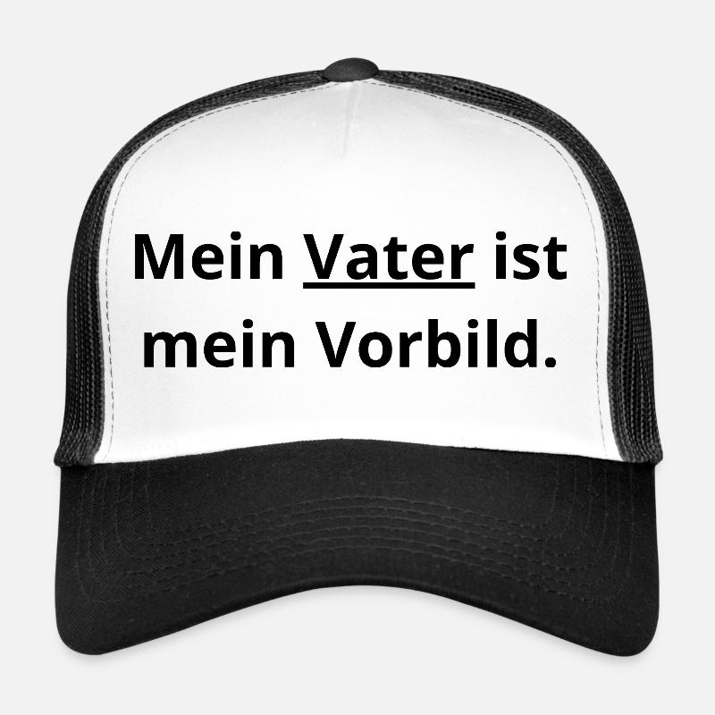 ​Papa Vorbild: Mein Held im Leben - Trucker Cap - Weiß/Schwarz