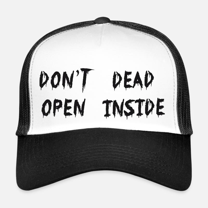 dont-open-dead-inside - Casquette trucker  - blanc/noir