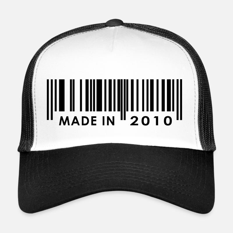 Geburtstag 2010 - Trucker Cap - Weiß/Schwarz