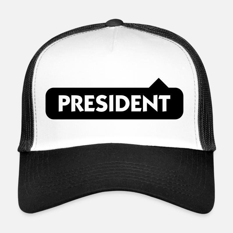 Präsident - Trucker Cap - Weiß/Schwarz