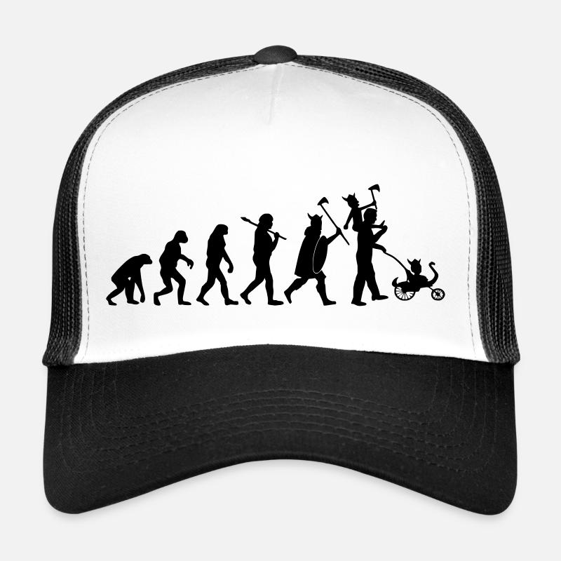 evolution daddy viking - Casquette trucker - blanc/noir