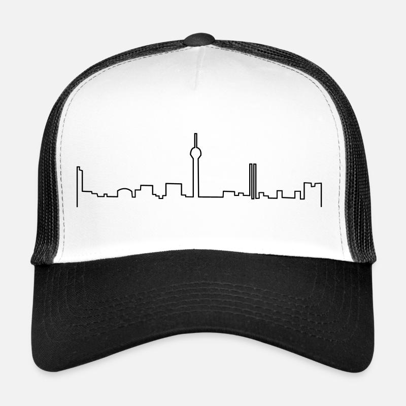 düsseldorf skyline - Trucker Cap - Weiß/Schwarz