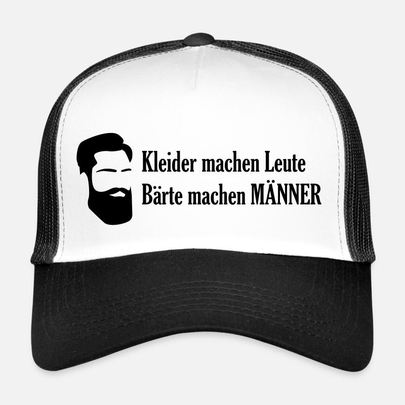 Kleider machen Leute Bärte machen Männer - Trucker Cap - Weiß/Schwarz
