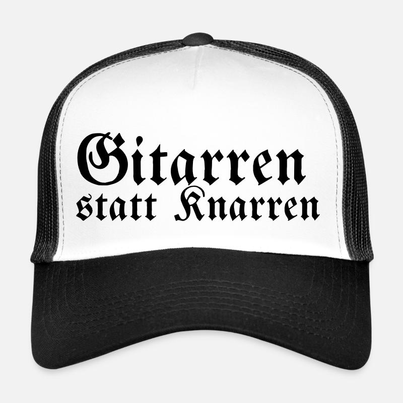 Gitarren statt Knarren - Trucker Cap - Weiß/Schwarz