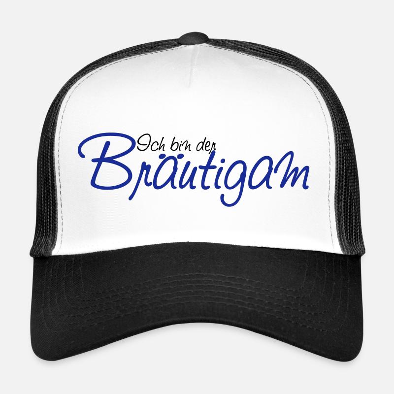 ich_bin_der_braeutigam - Casquette trucker  - blanc/noir