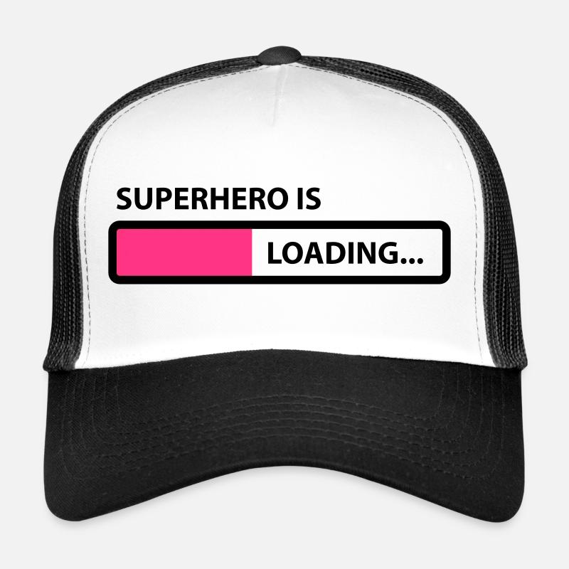 superhero is loading - Trucker Cap - Weiß/Schwarz