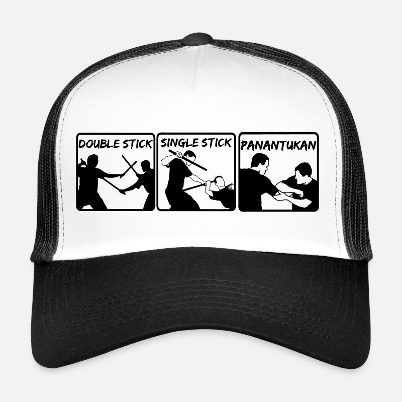 Stickfighting - Trucker Cap - Weiß/Schwarz