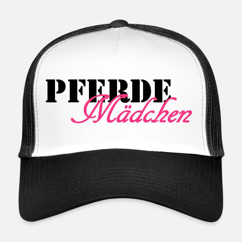 Pferdemädchen - Trucker Cap - Weiß/Schwarz