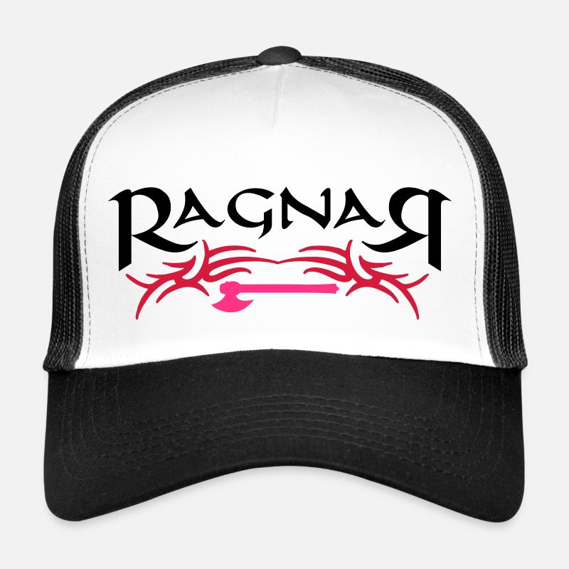 Ragnar_1 - Trucker Cap - Weiß/Schwarz
