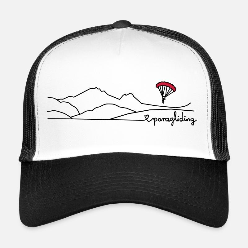 love paragliding (2farbig) - Trucker Cap - Weiß/Schwarz
