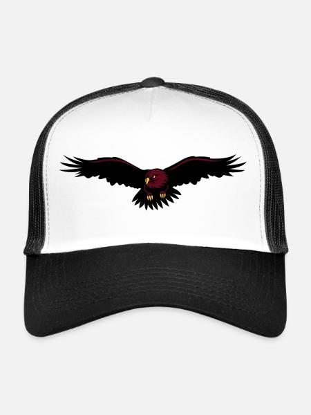 Aigle, Eagle - Casquette trucker  - blanc/noir - Devant