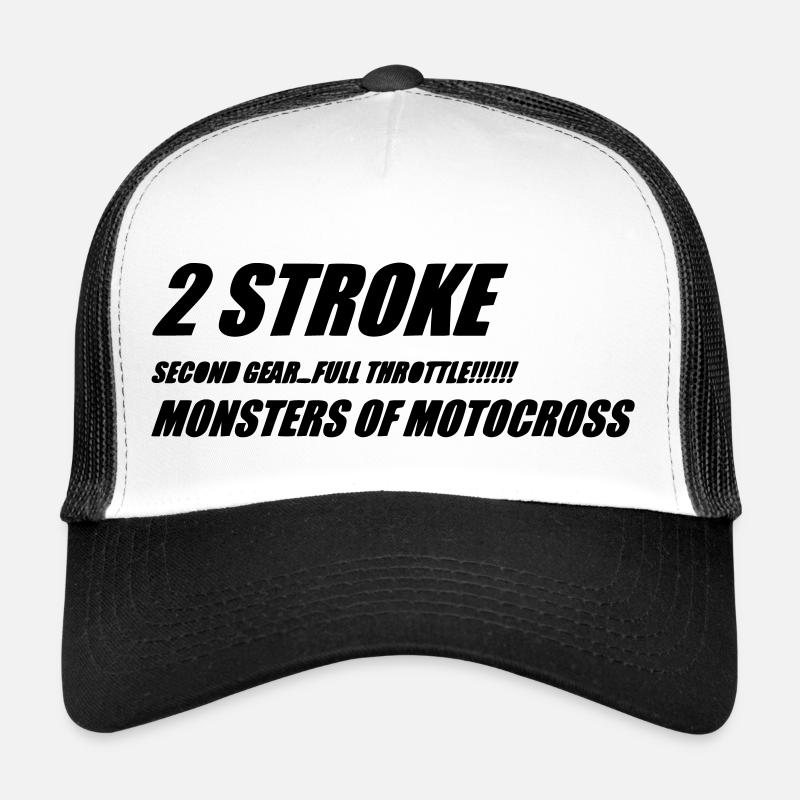 2 STROKE - Trucker Cap - Weiß/Schwarz