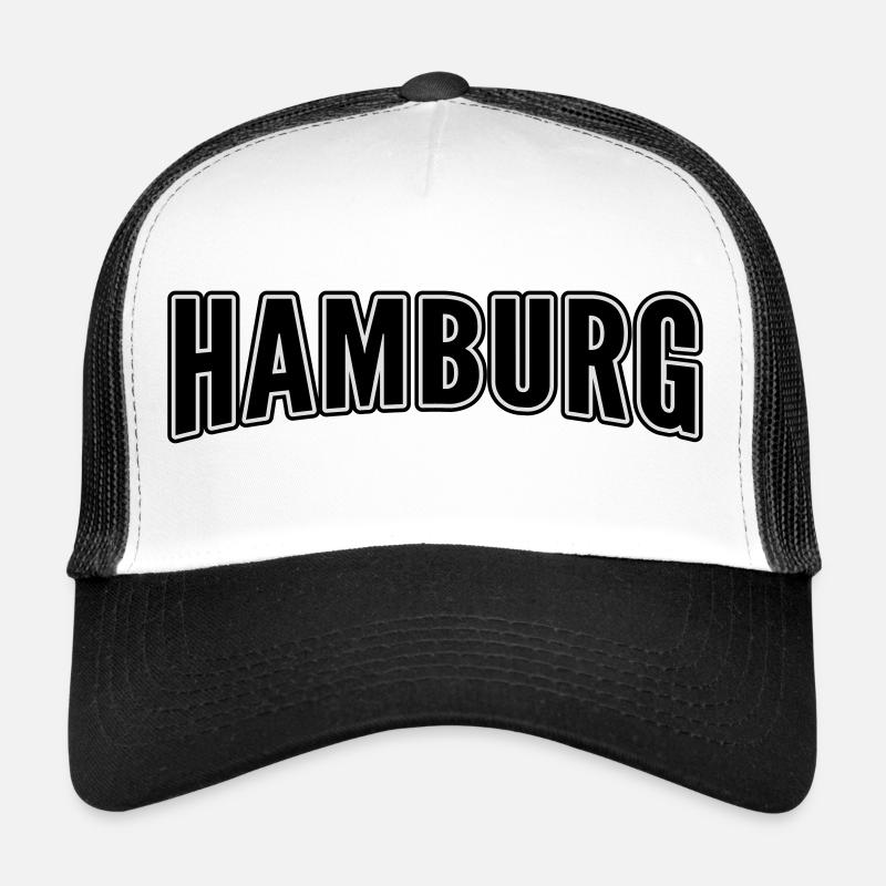 Hamburg - Trucker Cap - Weiß/Schwarz