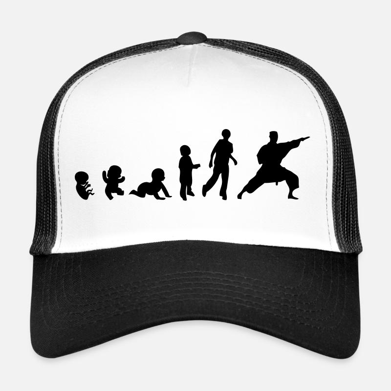 evolution homme humain sport karate Casquette trucker 