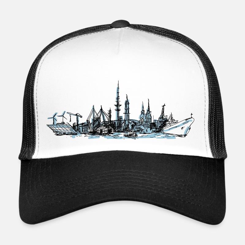 Hamburg gezeichnet Trucker Cap