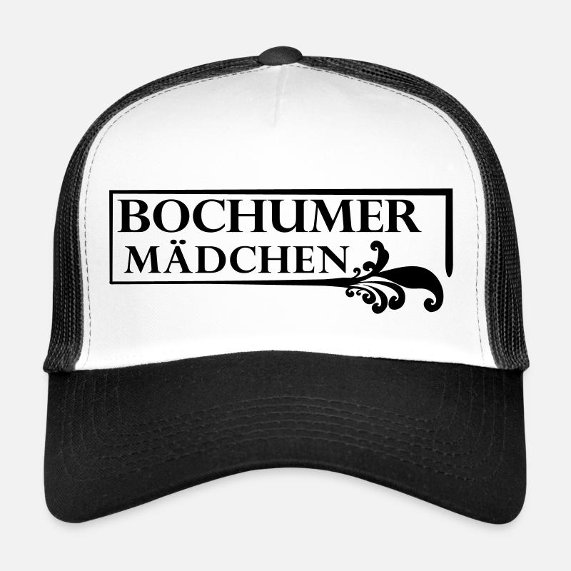 Bochumer Mädchen - Trucker Cap - Weiß/Schwarz