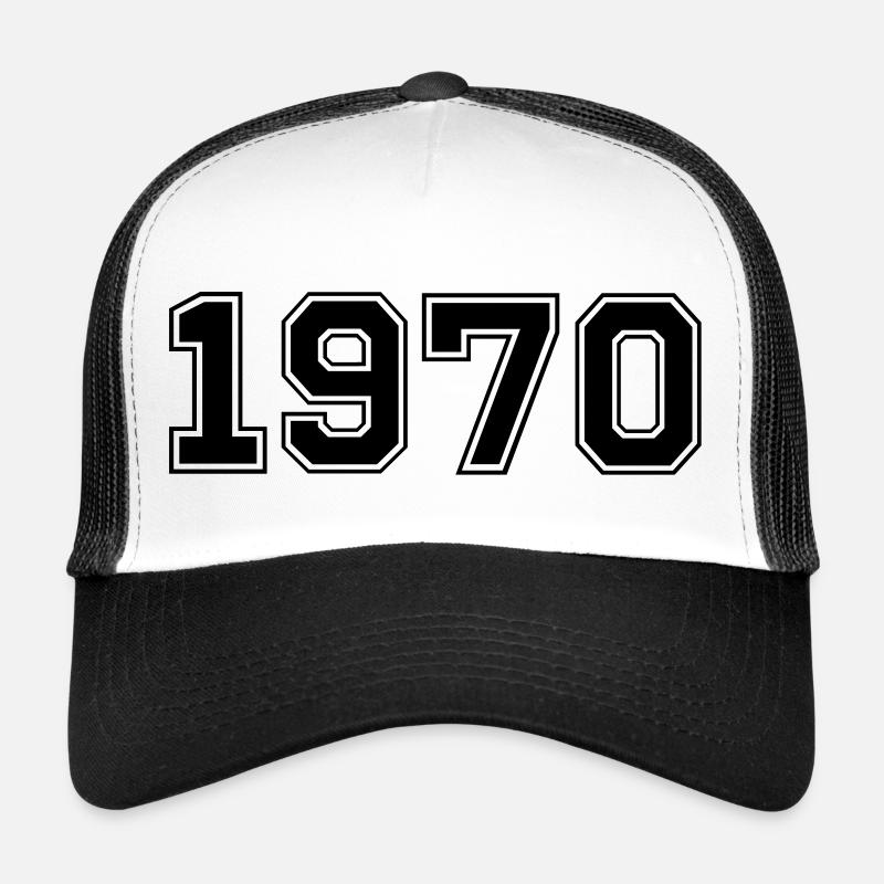 1970 - Trucker Cap - Weiß/Schwarz