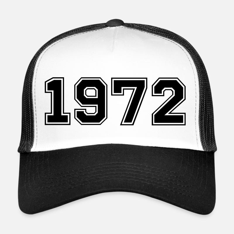 1972 - Casquette trucker  - blanc/noir