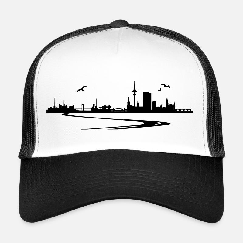 Hambourg horizon avec la route Casquette trucker 