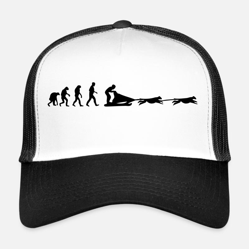 dog sledge evolution Trucker Cap